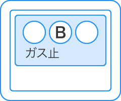 液晶表示：B 点灯